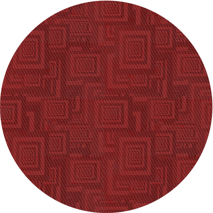 Square Machine Washable Transitional Fire Red Rug, wshpat3374