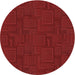 Sideview of Patterned Red Novelty Rug, pat3374