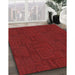 Machine Washable Transitional Fire Red Rug in a Family Room, wshpat3374