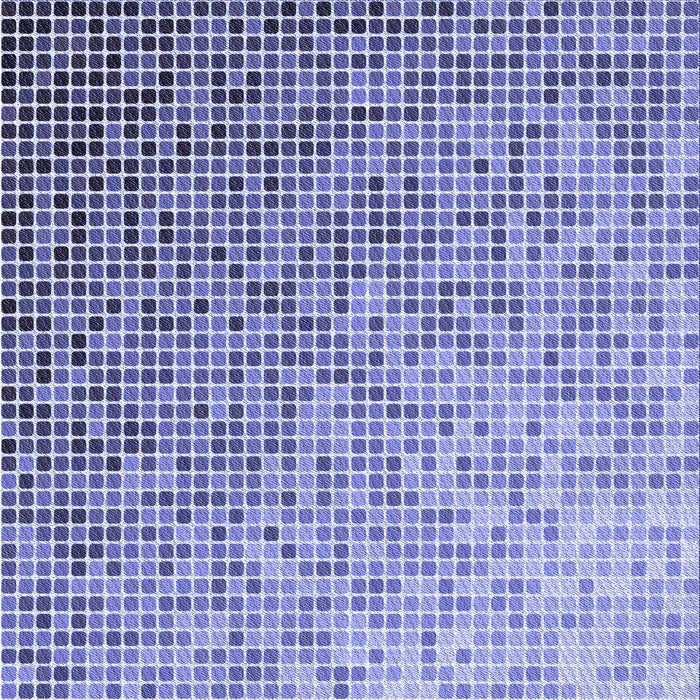 Round Patterned Blue Rug, pat3375blu