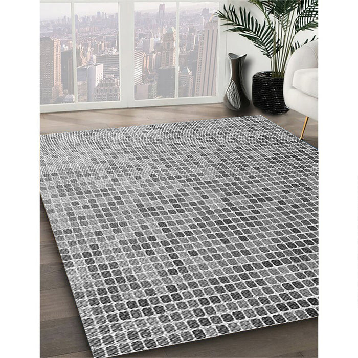 Patterned Ash Gray Rug in Family Room, pat3375gry