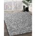 Patterned Ash Gray Rug in Family Room, pat3375gry