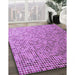 Machine Washable Transitional Magenta Pink Rug in a Family Room, wshpat3375pur