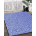 Patterned Ocean Blue Rug in Family Room, pat3376blu