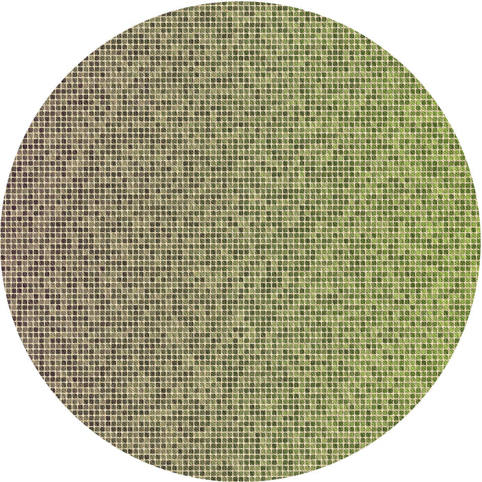 Square Patterned Ginger Brown Green Rug, pat3376brn