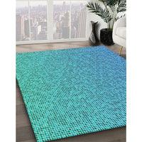 Patterned Blue Ivy Blue Rug, pat3376lblu