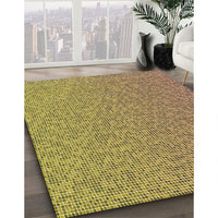 Patterned Yellow Orange Rug, pat3376org