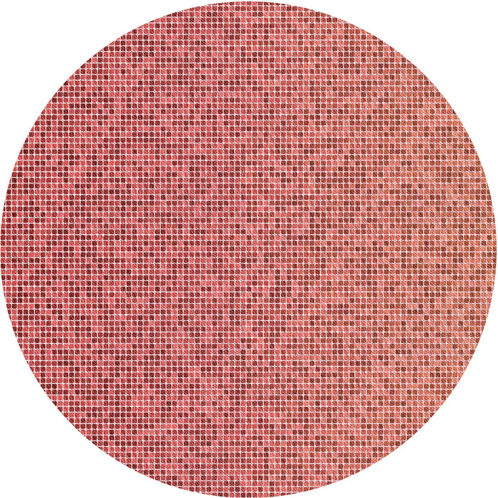 Square Patterned Light Salmon Pink Rug, pat3376rd