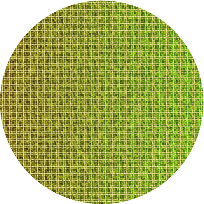 Square Patterned Green Rug, pat3376yw