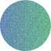 Square Machine Washable Transitional Dark Cyan Green Rug, wshpat3376