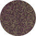 Square Patterned Burgundy Brown Rug, pat3377brn