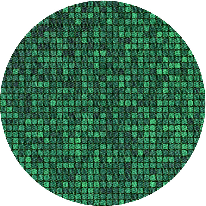 Square Patterned Deep Teal Green Rug, pat3377grn