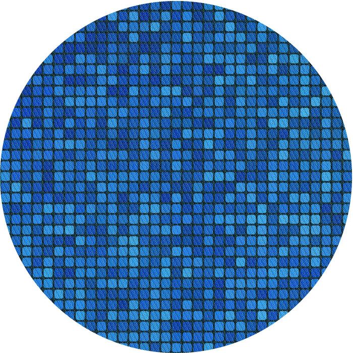 Square Patterned Neon Blue Rug, pat3377lblu