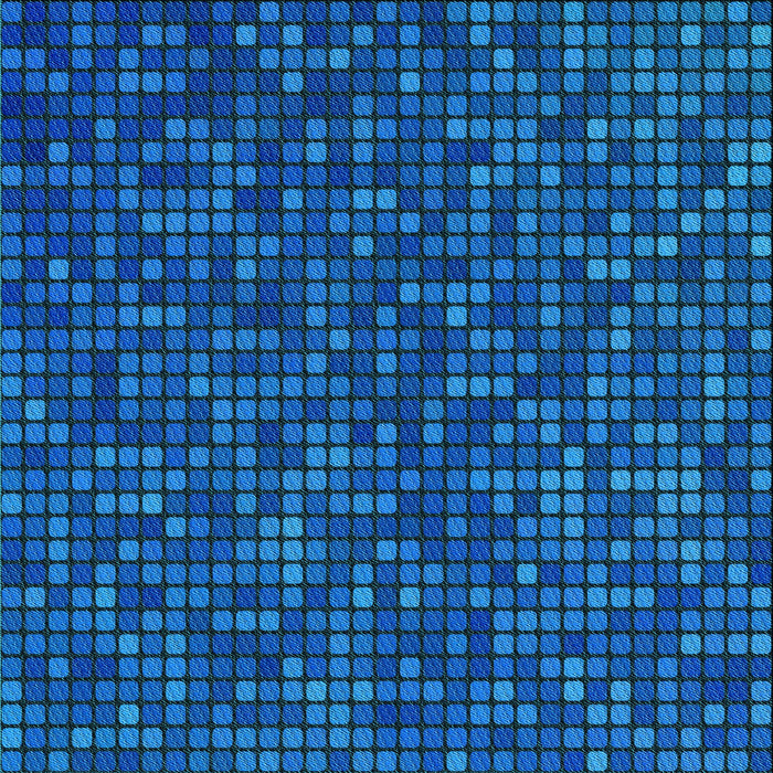 Round Patterned Neon Blue Rug, pat3377lblu