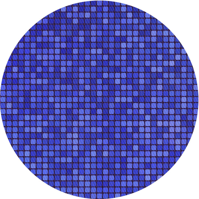 Square Patterned Blue Rug, pat3377pur