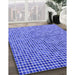 Machine Washable Transitional Jeans Blue Rug in a Family Room, wshpat3378blu