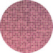 Square Patterned Dark Salmon Pink Rug, pat3378brn