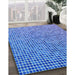 Patterned Sky Blue Rug in Family Room, pat3378lblu