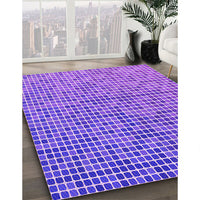 Patterned Neon Purple Rug, pat3378pur