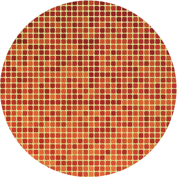 Square Patterned Orange Rug, pat3378yw