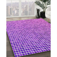 Patterned Plum Purple Novelty Rug, pat3378