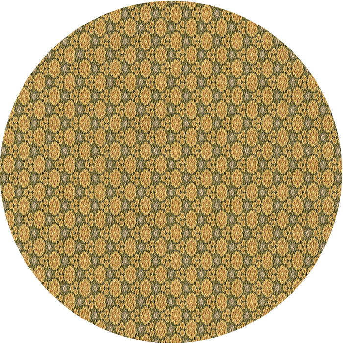 Square Machine Washable Transitional Yellow Rug in a Living Room, wshpat338brn