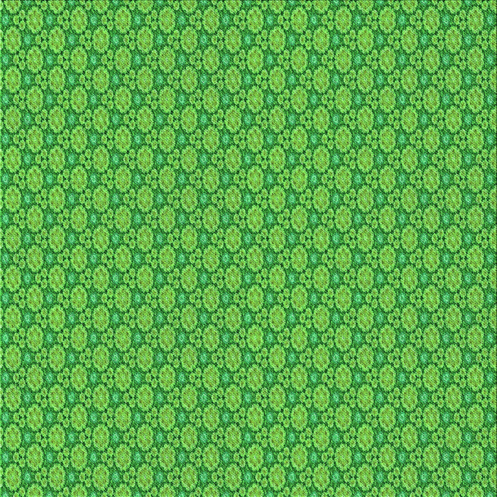 Round Patterned Neon Green Rug, pat338grn