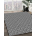 Patterned Gray Rug in Family Room, pat338gry