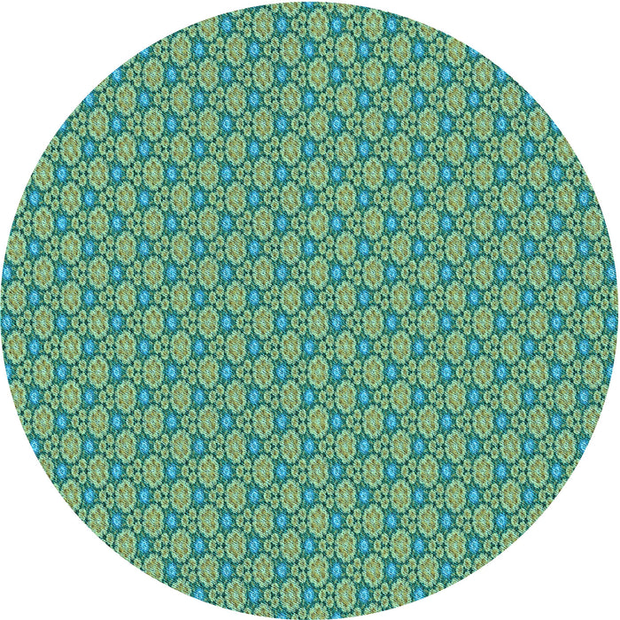 Square Patterned Green Rug, pat338lblu