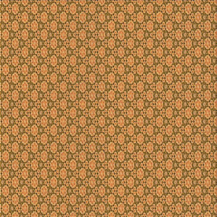 Round Patterned Mahogany Brown Rug, pat338org