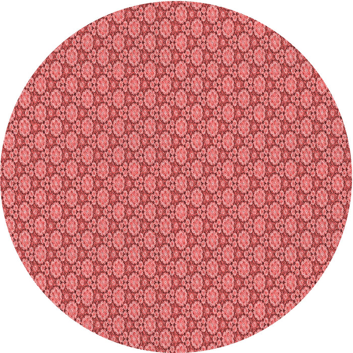 Square Patterned Red Rug, pat338rd