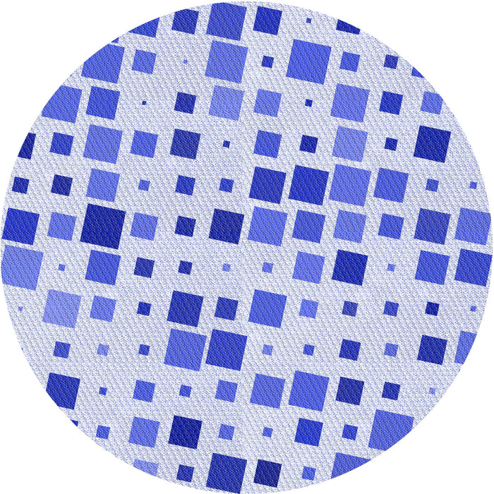 Square Patterned Blue Rug, pat3380blu