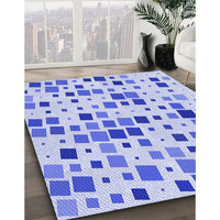 Patterned Blue Rug, pat3380blu