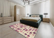 Patterned Vanilla Gold Rug in a Bedroom, pat3380brn