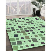 Patterned Mint Green Rug, pat3380grn