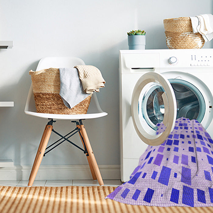 Machine Washable Transitional Purple Rug in a Washing Machine, wshpat3380pur