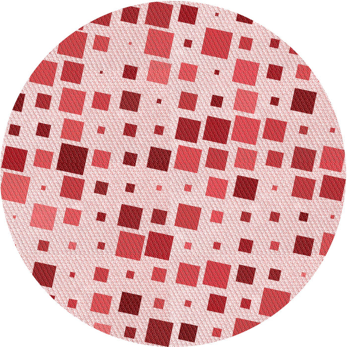 Square Patterned Light Red Pink Rug, pat3380rd
