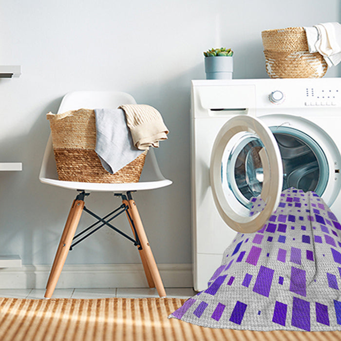 Machine Washable Transitional Platinum Gray Rug in a Washing Machine, wshpat3380