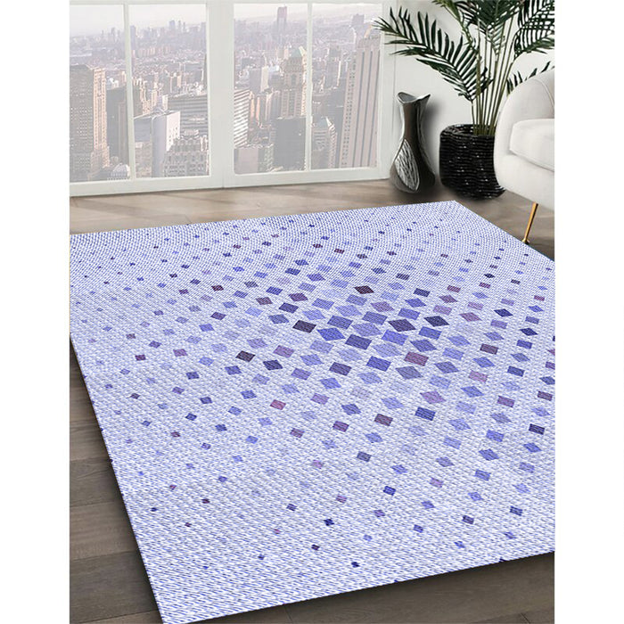 Machine Washable Transitional Lavender Blue Rug in a Family Room, wshpat3381blu