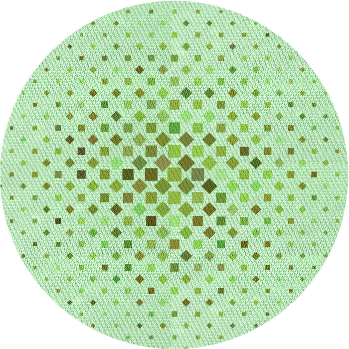 Square Patterned Mint Green Rug, pat3381grn
