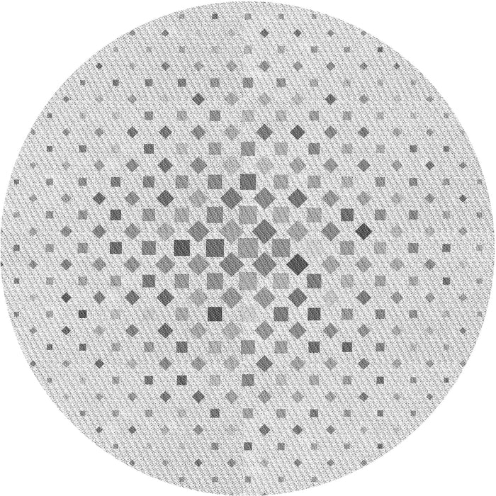 Square Patterned Platinum Gray Rug, pat3381gry