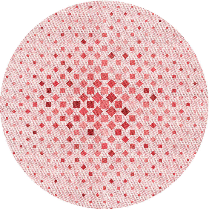 Square Patterned Pastel Red Pink Rug, pat3381rd