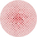 Square Patterned Pastel Red Pink Rug, pat3381rd