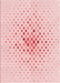 Machine Washable Transitional Pastel Red Pink Rug, wshpat3381rd