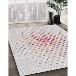Patterned Off-White Novelty Rug in Family Room, pat3381