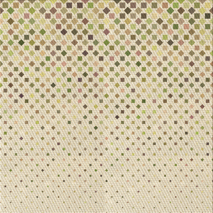 Round Patterned Vanilla Gold Rug, pat3382brn