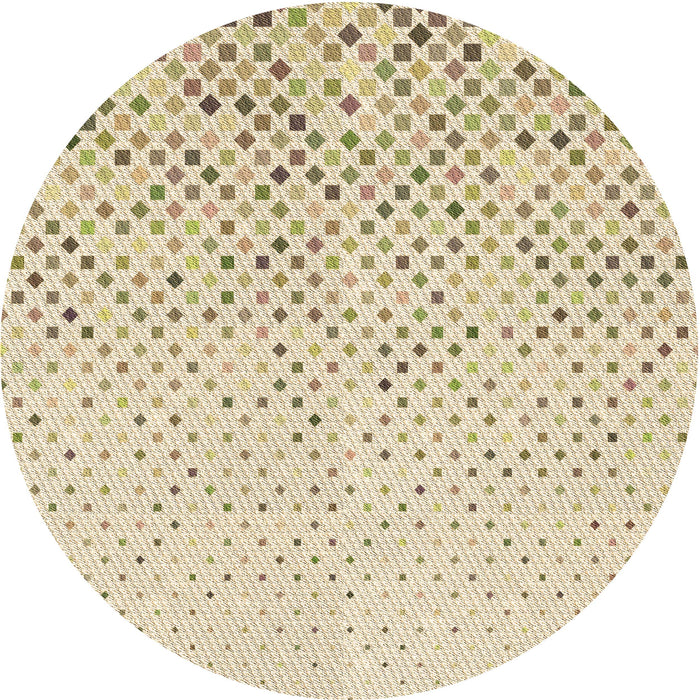Square Patterned Vanilla Gold Rug, pat3382brn