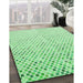 Machine Washable Transitional Green Rug in a Family Room, wshpat3382grn