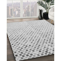 Patterned Platinum Gray Rug, pat3382gry