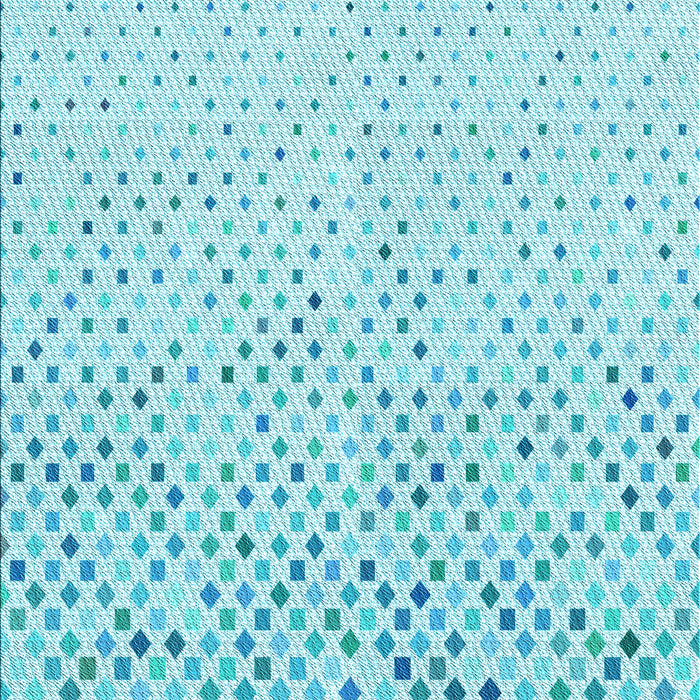 Machine Washable Transitional Diamond Blue Rug, wshpat3382lblu